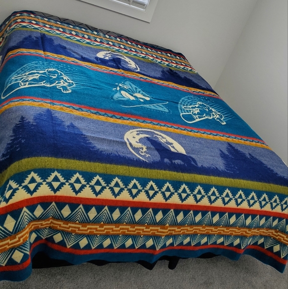 NWOT BLUE WINTER, COZY, ULTRA SOFT, BLANKET, NEW ITEM, UNIQUE GIFT - Picture 5 of 5